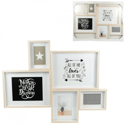 Photo frame collage 5 photos with passepartout 20 x 25 cm