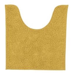 Toilet mat mustard yellow polyester 45 x 50 cm