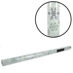 (R) Geschenkpapier Schneeflocken weiß 70 cm x 3 Meter