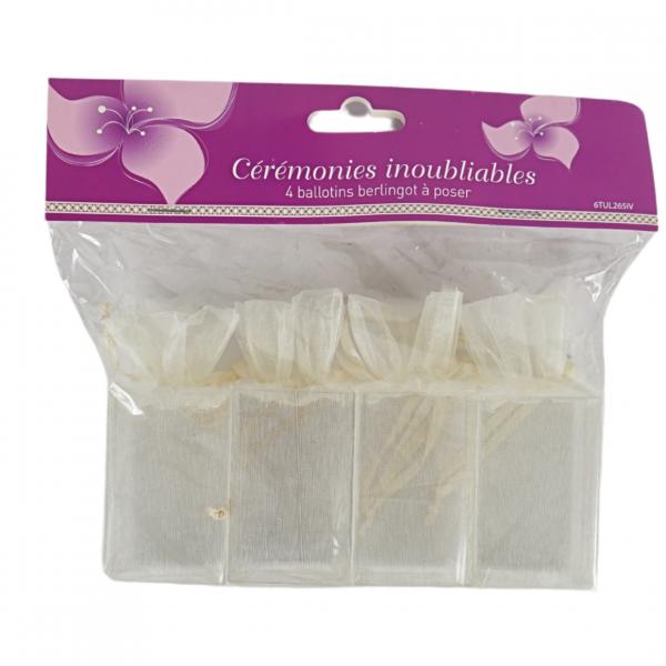 Geschenkbox weiß 8,5 cm 4er-Set