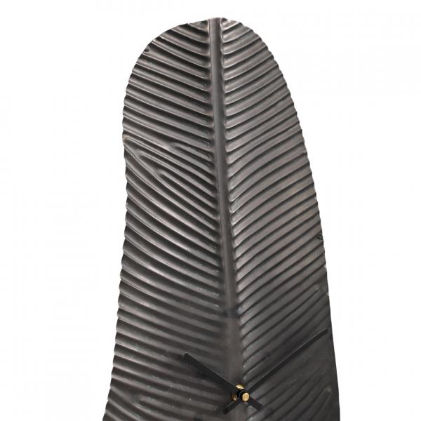 PTMD Wanduhr Dinter Leaf schwarz 65 cm