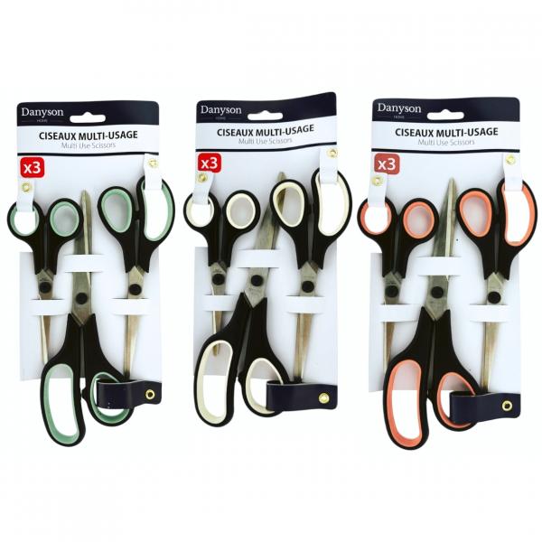Danyson Multifunktionsschere 21 cm 3fach sortiert 3er Set