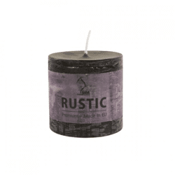 Gala stump candle rustic purple 8 x 8 cm