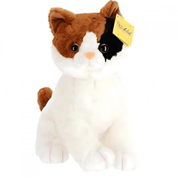 Sunkid poes zittend wit bruin zwart 40 cm