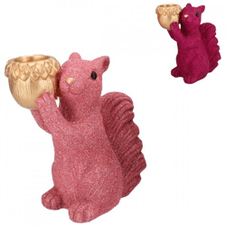 Bowl Jingle squirrel standing pink 16 cm 2 assorted
