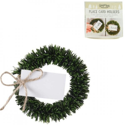 Ginger Ray Christmas wreath table card 8.5 cm 4 pcs.