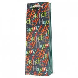 Geschenktas Happy Birthday 12,5 x 8 x 36 cm