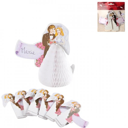 Tafeldecoratie Huwelijk honeycomb naamkaartjes 10 cm 6 stuks