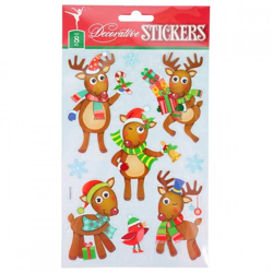 Stickers Wiggle Eye reindeer 8 pieces