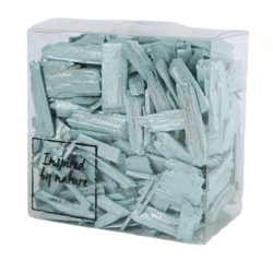 Deco houtsnippers 30-50 mm turqoise 165 gr