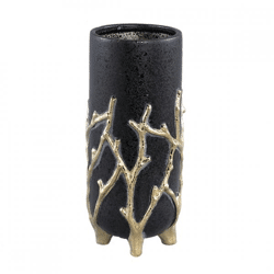 PTMD bloempot Quin hoog M zwart 30 cm