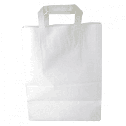 Papieren tas wit 33 cm set van 250