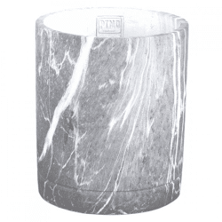 PTMD bloempot Marmy cilinder zwart M 20 cm