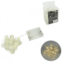 Light chain beads facet LED on battery 1 m