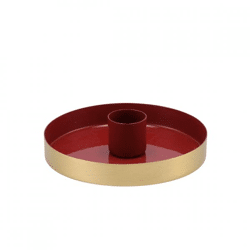 Kerzenständer rund Marrakesch bordeaux 10 cm