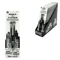 (R) SuckUK Bunny & Claude HB Bleistifte mit Radiergummi 2er Set