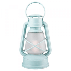 Gusta LED lantern on battery light blue 28 cm