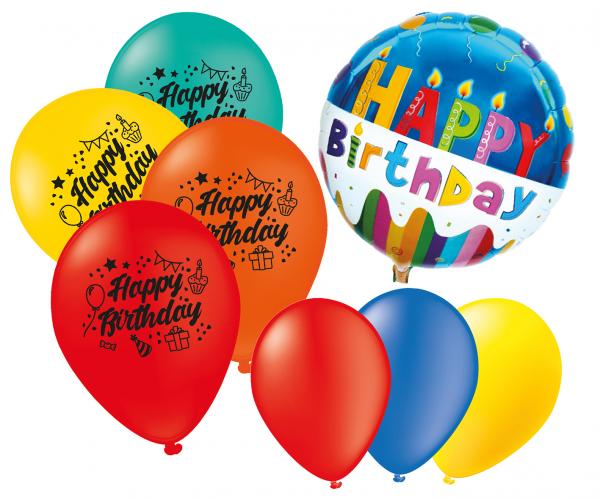 Ballon-Set "Happy Birthday" - 17-teilig