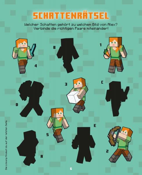 Minecraft: 500 Sticker- Stickern - R&auml;tseln - Ausmalen