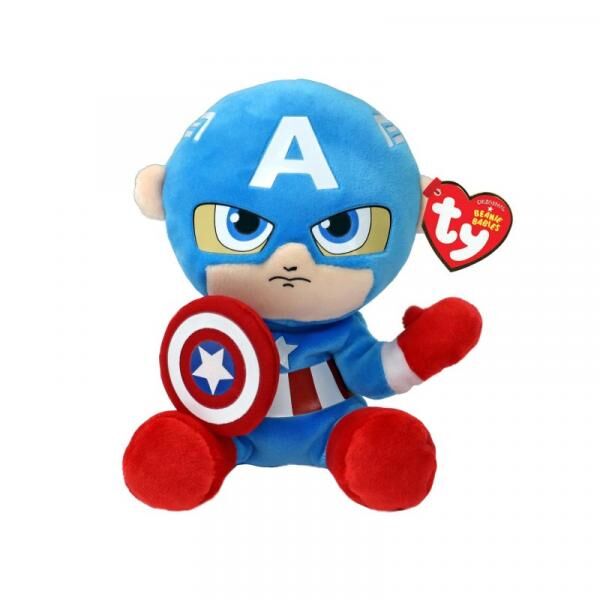 Ty 44002 - Marvel Captain America - Pl&uuml;schfigur Soft - 15 cm
