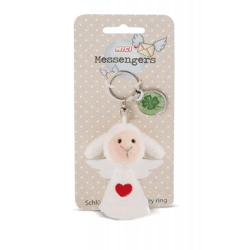 Angel with heart 7cm Beanbag keyring with pendant 