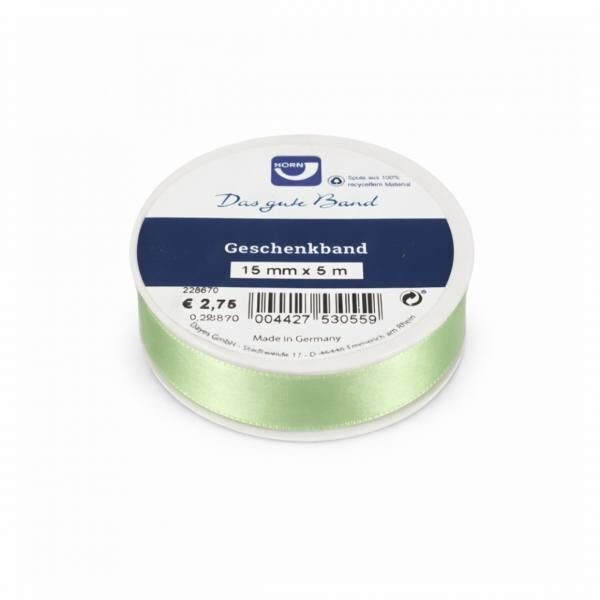 Horn cadeaulint satijn groen 5 m