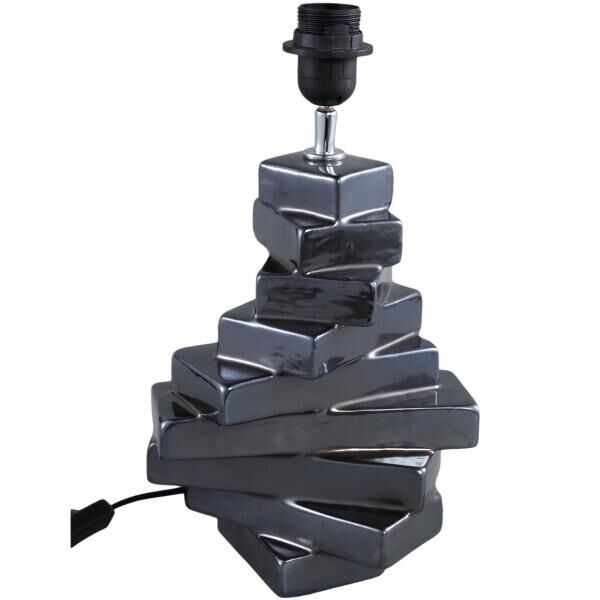 PTMD Tischleuchte Rellis EU-Stecker grau 38 cm