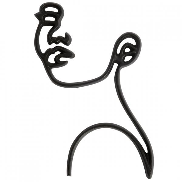 Light & Living Wanddekoration Face schwarz 38 cm