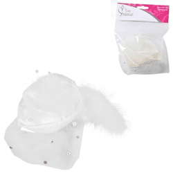 Haarclip bruid bloem wit 11 cm