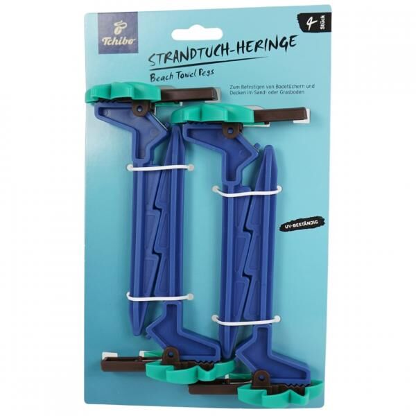 Tchibo Strandtuchklammern 16 cm 4 Stück