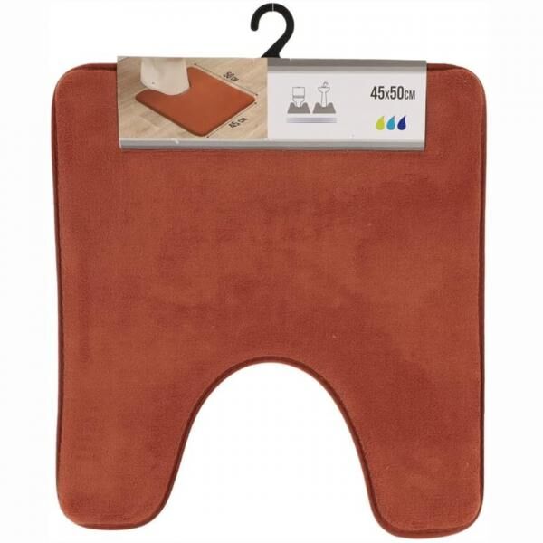 Toilettenvorleger terracotta Mikrofaser 45 x 50 cm