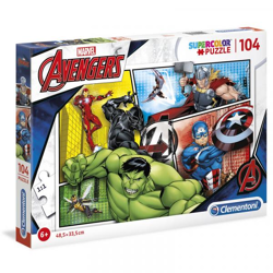Clementoni 27284 - 104 Teile Puzzle - Supercolor - The Avengers