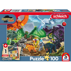 Schleich Eldrador - Kampf um den Superkristall - 100 Teile Puzzle mit Add-on