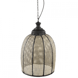 PTMD hanglamp Bayu zwart/beige 60 cm