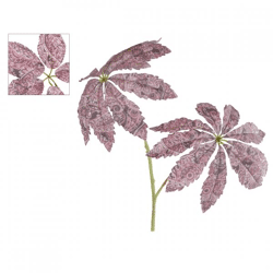 Artificial branch Schefflera Bohemian red 75 cm