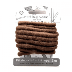 Stern Fabrik Filzkordel braun 2 m