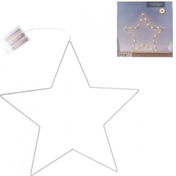 Kerstverlichting ster 25 LED op batterij 45 cm