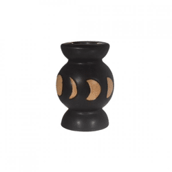 Sass & Belle Kerzenhalter Moon Phases schwarz 8 cm