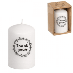 Out of the Blue stub candle Thank You 6 x 8 cm