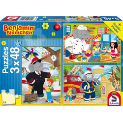 Benjamin Blümchen - Always on duty, 3x48 pieces jigsaw puzzle