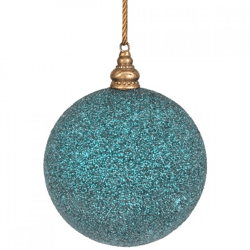 Wilko kerstbal Enchanted Bead azuurblauw 12 cm