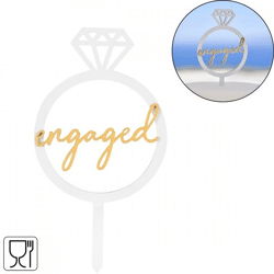 Ginger Ray taarttoper Engaged 22 cm