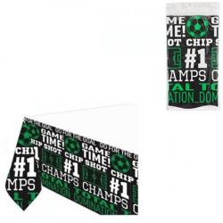 Tablecloth Goal Getter black/green 137 x 259 cm