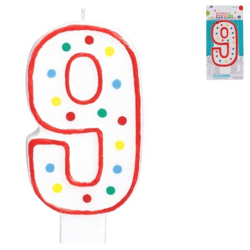 Cijferkaars 9 jaar 13,5 cm