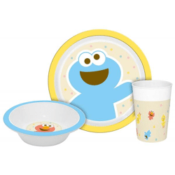 Children's tableware Sesame Street friends 3 pieces PP