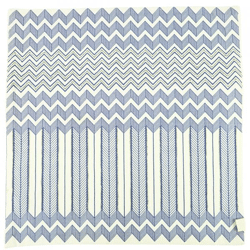 Fair Trade Kissenbezug Graphic blau 45 x 45 cm