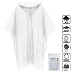 Rain poncho, coat with button placket
