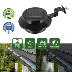 Solar gutter light, set of 2, approx. 12cm
