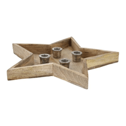 Advent candlestick, mango, star, approx. 40cmD