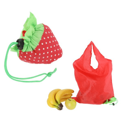 Strawberry shopping bag, foldable, approx. 35x44cm